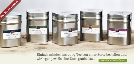 Wir verschenken Teedosen an Euch!